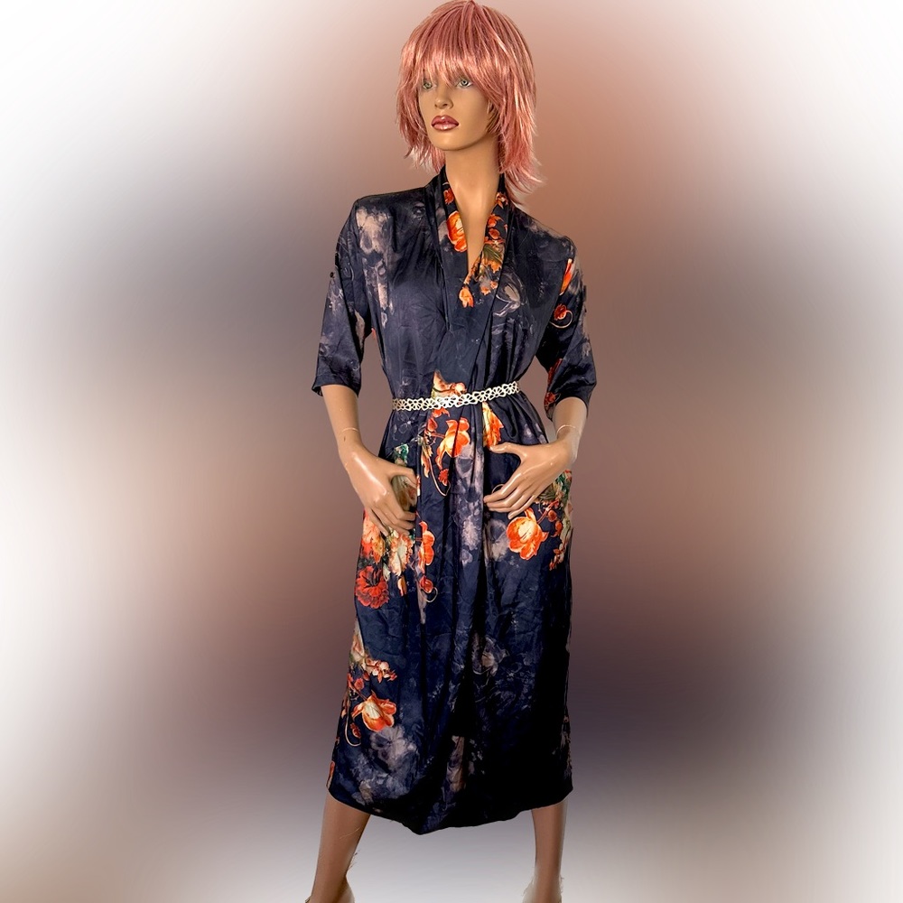 Buykud floral kimono style dress